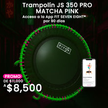Cargar imagen en el visor de la galería, Reto Enciende + Trampolín JumpSport® 350 PRO Matcha Pink 🍵🌸